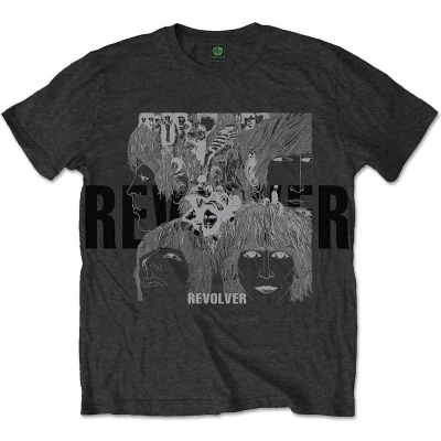 Afbeelding van The Beatles Reverse Revolver Heren T shirt L Zwart