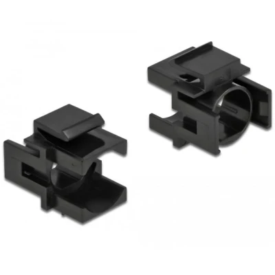 Afbeelding van Delock sluitsteenafdekking zwart met 12,5 mm doorvoer 4 stuks