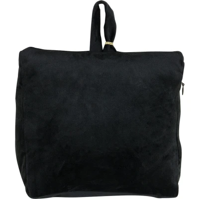 Afbeelding van Mars &amp; More Deurstopper met kwastje 1 kilo gewicht oppak lus velvet zwart 18 x 10 cm Deurstoppers