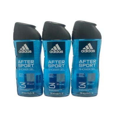 Afbeelding van 3 x ADIDAS Men douchegel &quot;AFTER SPORT&quot; in 1 lichaam, haar en gezicht 250 ml