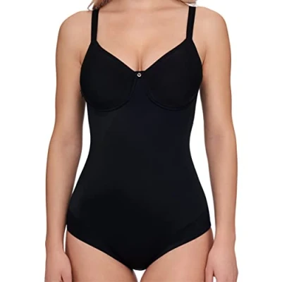 Afbeelding van SUSA body met beugel Catania, shapewear dames van ademend spacer materiaal, zachte bodysuit shaping effect, vormt taille, buik en billen