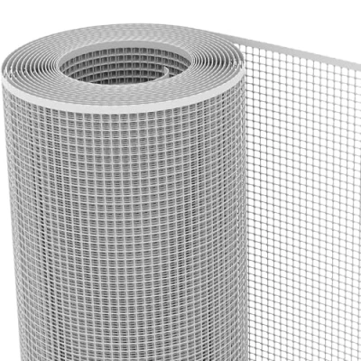 Afbeelding van TENAX Kunststof net Quadra 10, zilver, 1,00 x 5 m, multifunctioneel beschermingsnet voor balkons, terrassen, poorten en hekken