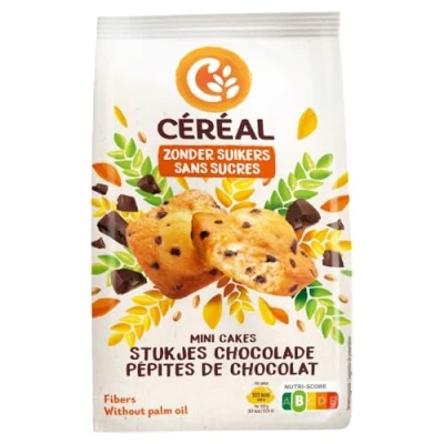 Afbeelding van Céréal Mini Cakes met stukjes Chocolade (196 gr)