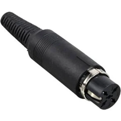 Afbeelding van DIN 5 pins 270 (v) dobbelsteen connector / zwart