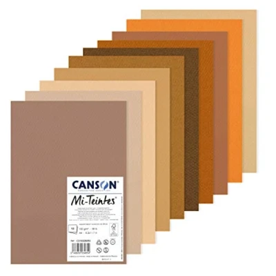 Afbeelding van CANSON Halfkleuren assortiment 10 vellen tekenpapier A4 160 g/m² bruine tinten