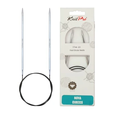 Afbeelding van KnitPro 40 cm x 3,75 mm Nova Cubs vaste rondbreinaalden, glanzend messing