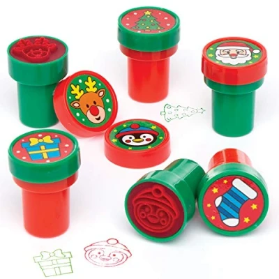 Afbeelding van Baker Ross AT251 zelfkleurende stempel Kerstmis (10 stuks) kinderen knutselset, gesorteerd