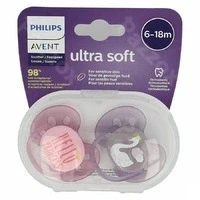 Afbeelding van Philips Avent Ultra Soft Fopspeen 6/18 maanden SCF223/02 2 stuks