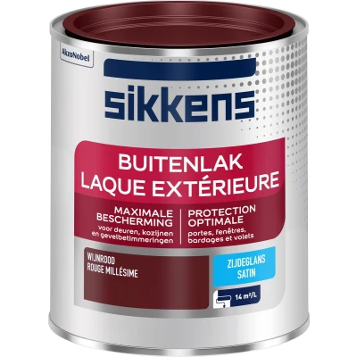 Afbeelding van sikkens buitenlak zijdeglans wijnrood 0.75 l