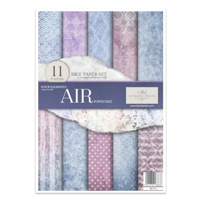 Afbeelding van ITD Collection Rijstpapier creatieve set A4 om te Snijden Papier vel 29,7 x 21 cm servettechniek meerdere kleuren (RP011 HS code 48021000)