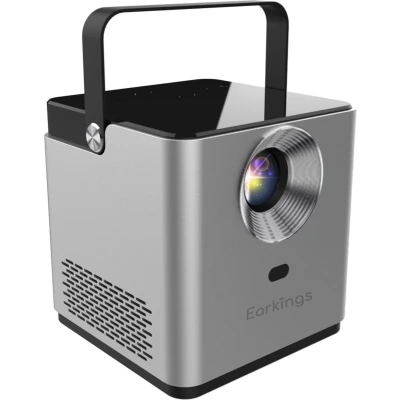 Afbeelding van Earkings Beamer Projector 4K Support Mini met Android Apps Draagbare Grijs