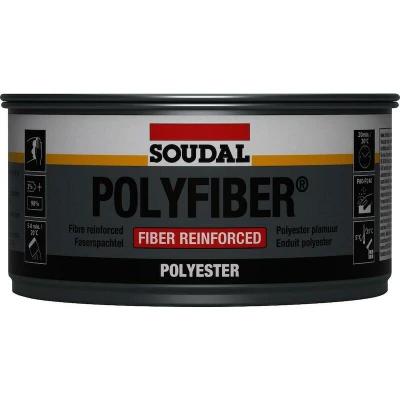 Afbeelding van Soudal Polyfiber Polyesterplamuur 500 gr Grijs 30102 103432