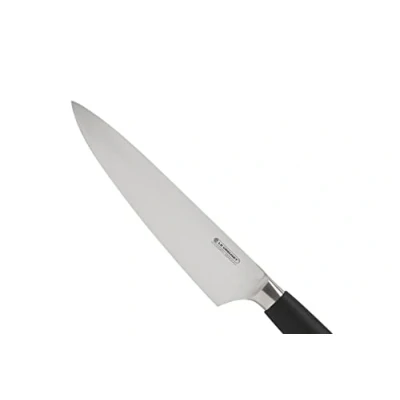 Afbeelding van Le Creuset Chefmes, glad lemmet 20 cm, roestvrij staal 18/8, handvat van kunststof, roestvrij, zwart/zilver