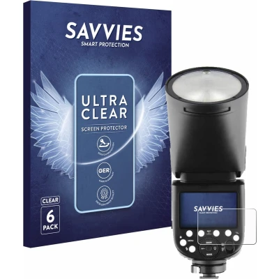 Afbeelding van Savvies Screenprotector voor Godox V1 Folie Beschermfolie transparant (6 Stuks)