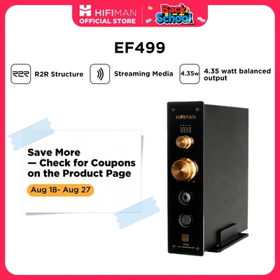 Afbeelding van HiFiMAN EF499 DAC Desktop R2R hoofdtelefoonversterker + streamer