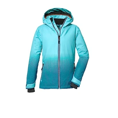 Afbeelding van killtec Meisjes Waterdichte SKI jas/functioneel jack met capuchon en sneeuwvanger KSW 183 GRLS JCKT, light turquoise, 128, 39905 000