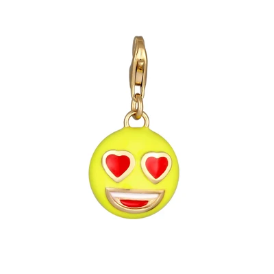 Afbeelding van Elli Smiling FACE HERZ Hanger, Dames, Maat: One Size, Gold