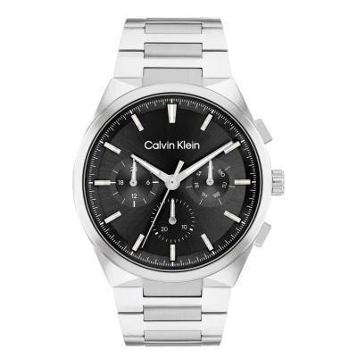Afbeelding van Calvin Klein Distinguish Horloge silvercoloured/black, Heren, Maat: One Size, Silver coloured/black