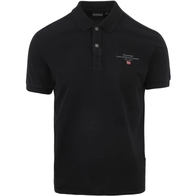 Afbeelding van Napapijri Elbas Poloshirt, Heren, Maat: Large, Black