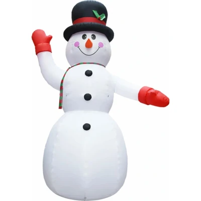 Afbeelding van Kerstsneeuwpop opblaasbaar met LED XXL IP44 600 cm