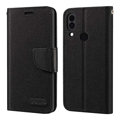 Afbeelding van Shantime CAT S62 Pro Case, Oxford lederen portemonnee hoesje met zachte TPU achterkant magneet flip case voor Pro, zwart