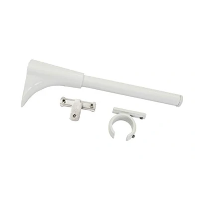 Afbeelding van GARDINIA Universele muurbeugel, incl. ring en kruis adapter, voor gordijnroedes van Ø20 mm, Chicago collectie, metaal, wit
