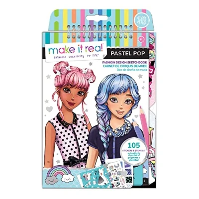 Afbeelding van Make it Real Fashion Design Ontwerpboek: Pastel Pop