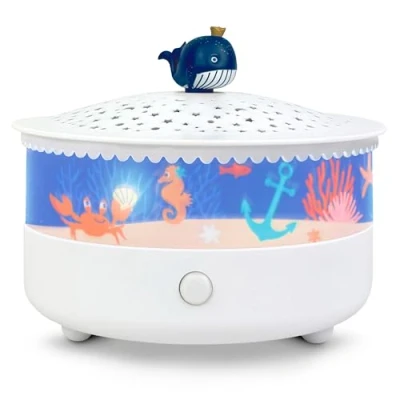 Afbeelding van Sterrenprojector Oceaan met Muziek en Huilsensor Betoverende Sterrenhemel voor je Kleintje, Automatische Uitschakeling USB kabel Inbegrepen