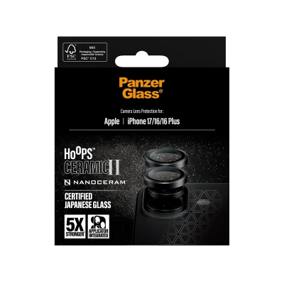 Afbeelding van PanzerGlass Hoops Ceramic Camera Lens Protector geschikt voor iPhone 17