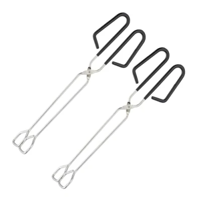 Afbeelding van Relaxdays barbecuetang rvs 33 cm set van 2 antislip serveertang lange vleestang