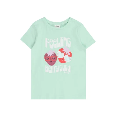 Afbeelding van s.Oliver IM MIT Effekt Tshirt print voor kinderen, Maat: 140, Minze
