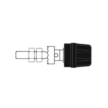 Afbeelding van 4mm AANSLUITKLEM MET GEISOLEERDE KOP / ZWART (PK10A) Hirschmann
