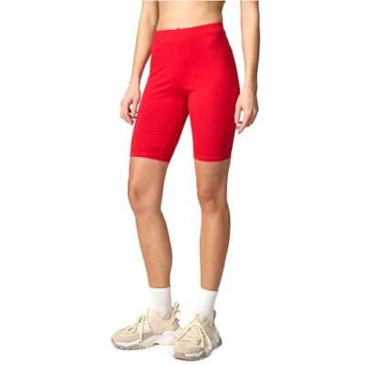 Afbeelding van Merry Style MS MS10 200 LE Dames Leggings Sport Vrijetijdsbroek Kort Katoen Sporbroek Yogabroek Rood L