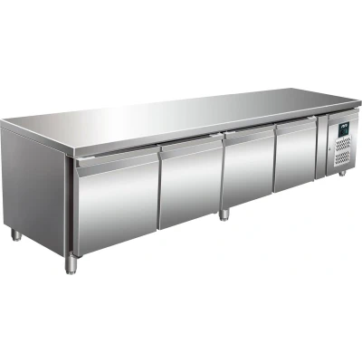 Afbeelding van Lage koelwerkbank 4 deuren (H)65x(B)223x(D)70