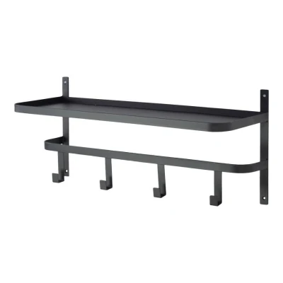 Afbeelding van LOFT42 Shelf Kapstok Zwart Metaal 4 haken