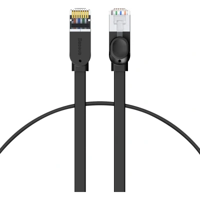 Afbeelding van Baseus High Speed platte Ethernet CAT6 RJ45 netwerkkabel 1m zwart