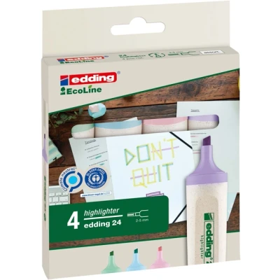 Afbeelding van Markeerstift edding 24 Ecoline pastel assorti set à 4 stuks