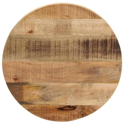 Afbeelding van Tafelblad rond Ø 40x1,5 cm massief ruw mangohout