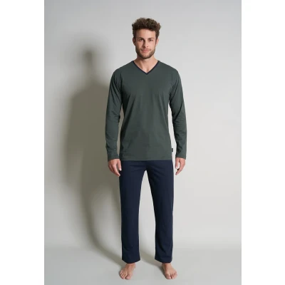 Afbeelding van TOM Tailor Vausschn SET Pyjama, Heren, Maat: XL, Grün dunkel ringel