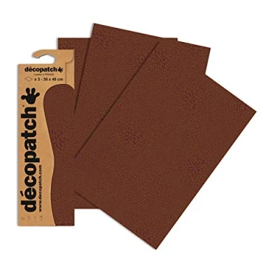 Afbeelding van Decopatch Papier No. 656 (bruin verfspel, 395 x 298 mm) 3 pack