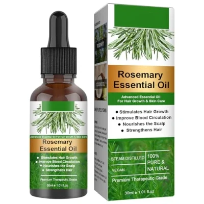 Afbeelding van Amesor rozemarijn haarolie rozemarijnolie voor haargroei etherische olie haargroei, de verzorging van hoofdhuid, versterkt het haar, stimuleert (30 ml)