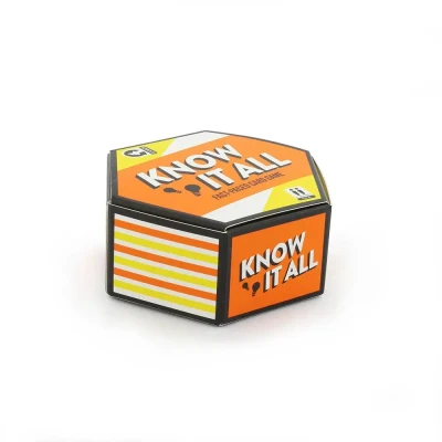 Afbeelding van Ginger Fox Know It All Fast Paced Card Game, Family Games voor kinderen vanaf 8 jaar, gebruik je humor en snelheid om Trivia kaarten, leuke spellen familie spelavond, feesten meer correct te