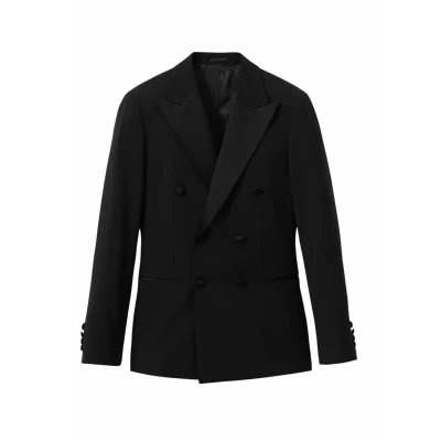 Afbeelding van Reiss Regular FIT Poker Double Breasted Tuxedo Colbert, Heren, Maat: 50, Black