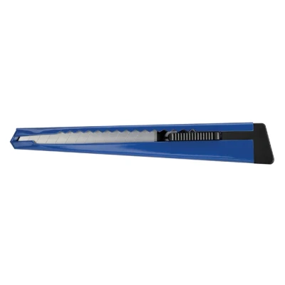 Afbeelding van Snijmes Westcott office 9mm met schuifsluiting en metalen houder blauw