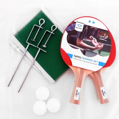 Afbeelding van Tafeltennis set inclusief 2x bat 2 sterren, netpost en 3 ballen
