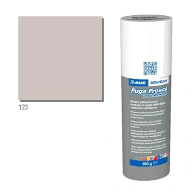 Afbeelding van Mapei Ultracare FUGA FRESCA 123 witte polymeerlak voor het opfrissen van de kleur cementvoegen, fles 160 g.