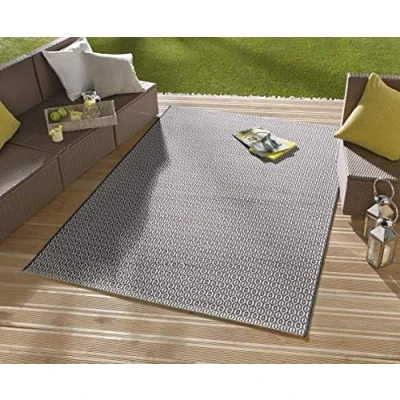Afbeelding van Binnen &amp; Buiten Vloerkleed Coin Zwart 80x150 Cm