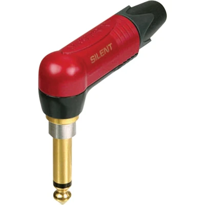Afbeelding van Neutrik NP2RX AU SILENT 6,35mm Jack (m) gitaar connector / haaks metaal 2 polig mono
