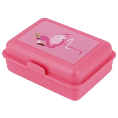 Afbeelding van Baagl Broodtrommel voor kinderen school, lunchbox meisjes, jongens, kleuterschool, snackbox, broodbox, snackbox (Flamingo)