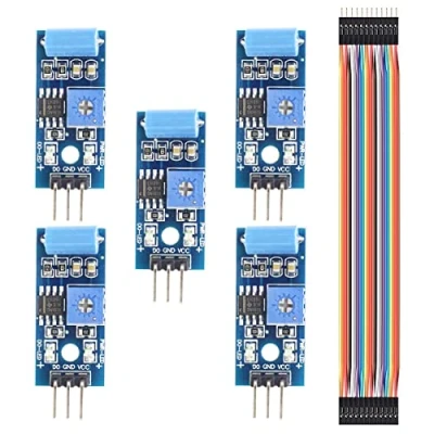 Afbeelding van Youmile 5PACK Trillingssensor Module SW 420 Bewegingsalarm Schakelaar Detector Elektronische DIY Kit voor Arduino + Dupont draad vrouw vrouw, man 3 PIN